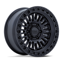 Cargar imagen en el visor de la galería, 4 llantas KM554 17x8.5 6x139 Aztec Matte Black W/Gloss Black - KMC Wheels