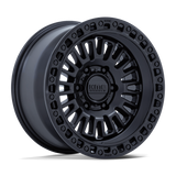 4 llantas KM554 17x8.5 6x139 Aztec Matte Black W/Gloss Black - KMC Wheels