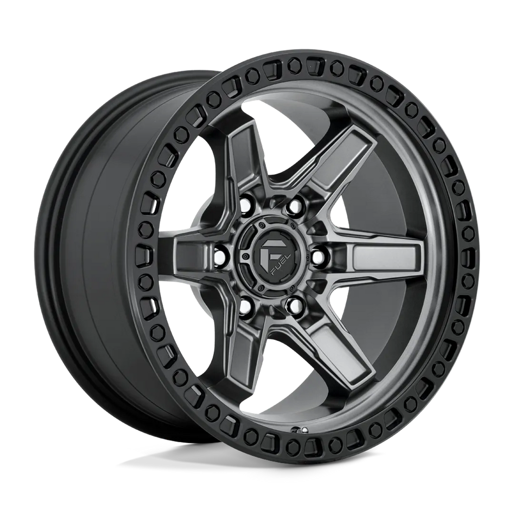 4 Llantas Kicker D698 17x9 6x114 Matte Gun Metal Black Lip - Fuel