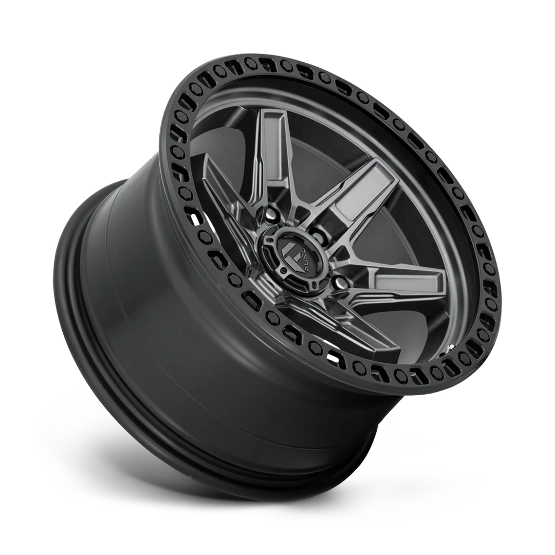 4 Llantas Kicker D698 17x9 6x114 Matte Gun Metal Black Lip - Fuel