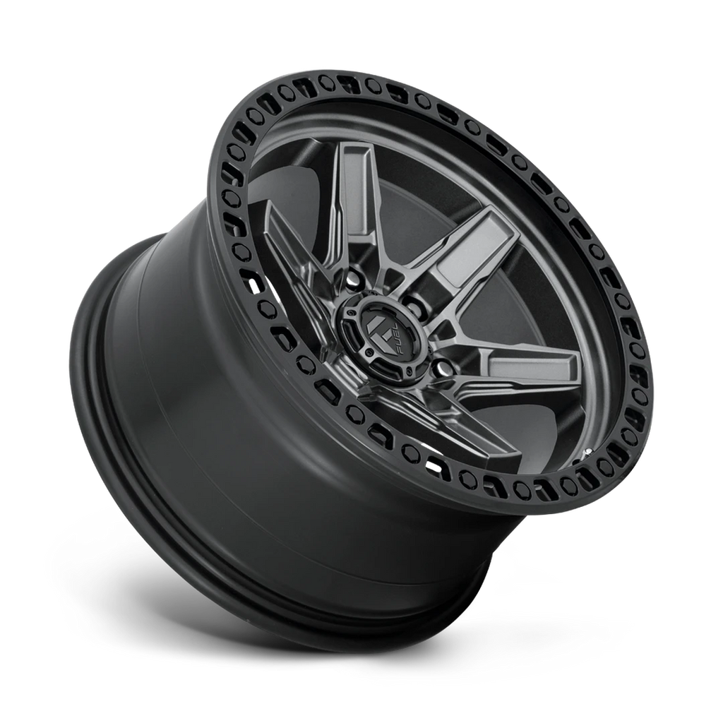 4 Llantas Kicker D698 17x9 6x114 Matte Gun Metal Black Lip - Fuel