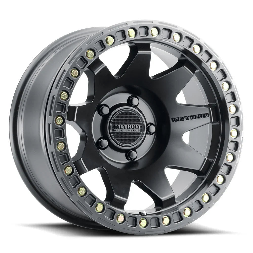 4 Llantas MR108 Beadlock 17x9 5x127 ET-44 Matte Black - Method Wheels