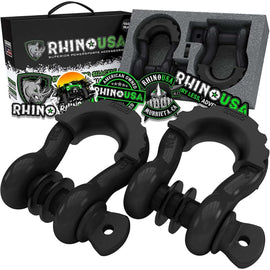 Kit 2 Grilletes de Remolque 1,9cm espesor Negro - Rhino USA - DOBLETRACCION 