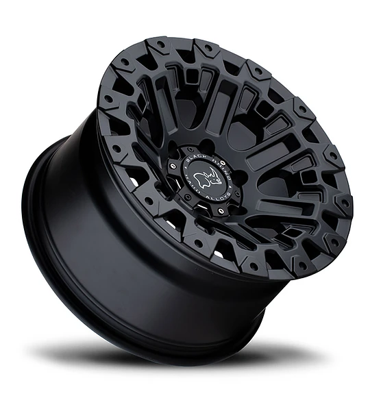 4 Llantas Ozark 17X9.5 6X139  Matte Black - Black Rhino - DOBLETRACCION 