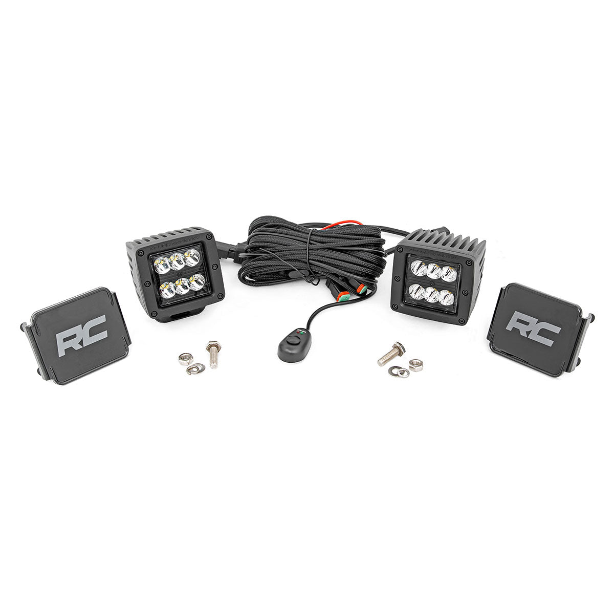 Par Neblineros Led Black Series - Rough Country - DOBLETRACCION 