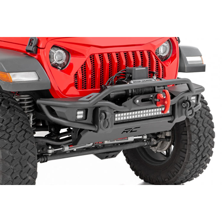 Parachoque Delantero Tubular Jeep Wrangler JK / JL / Gladiator - Rough Country - DOBLETRACCION 