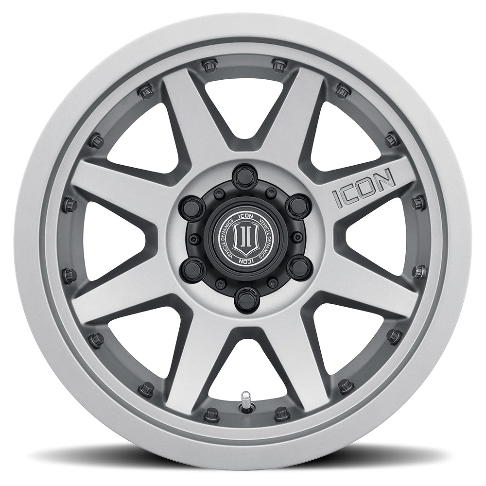 5 Llantas Rebound PRO 17x8.5 5x127 Titanium - Icon Alloys - DOBLETRACCION 