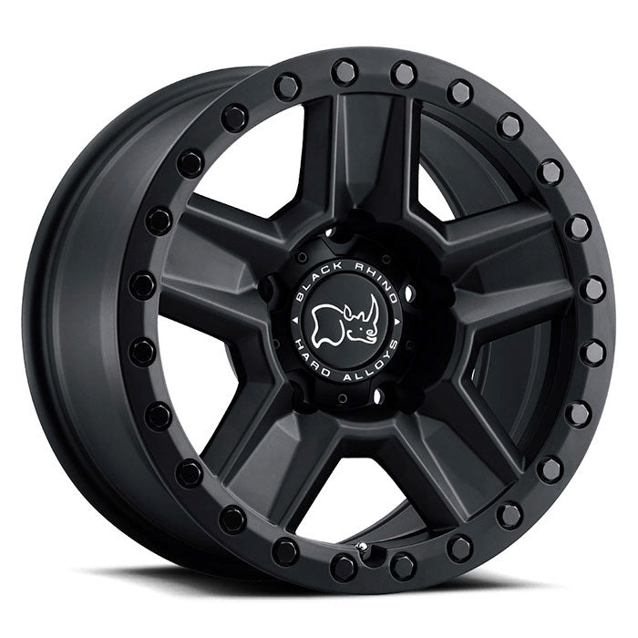 4 Llantas Ravine 17X8.5 6X139 Matte Black - Black Rhino - DOBLETRACCION 