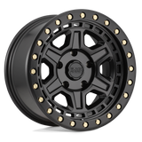 4 Llantas Reno 17x9 5x127 Matte Black w/ Brass Bolts - Black Rhino