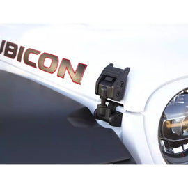 Seguro Capot Aluminio Negro Jeep Wrangler JL (19+) - Rugged Ridge - DOBLETRACCION 