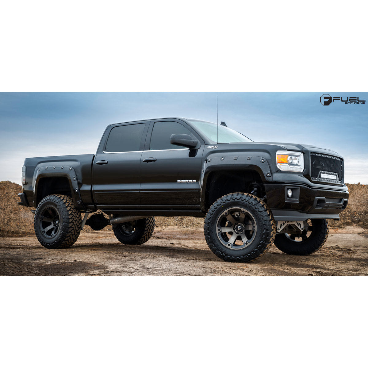 4 Llantas Beast D564 17X9 6X139 Machine Black - Fuel - DOBLETRACCION 