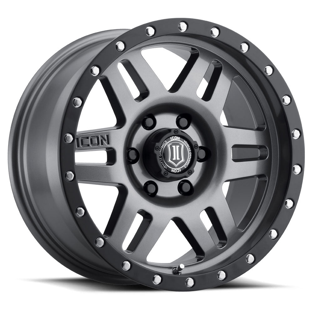 4 Llantas Six Speed 17x8.5 6x135 Gun Metal - Icon Alloys - DOBLETRACCION 