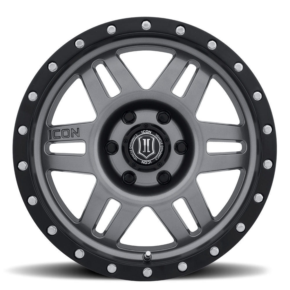 4 Llantas Six Speed 17x8.5 6x135 Gun Metal - Icon Alloys - DOBLETRACCION 