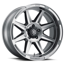 4 Llantas Bandit 20x10 6x139 GLOSS Titanium - Icon Alloys - DOBLETRACCION 