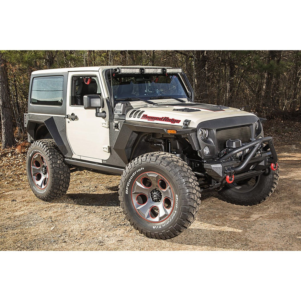 Tapabarros Delanteros Armadura XHD (Wrangler JK 07-17) Par - Rugged Ridge - DOBLETRACCION 