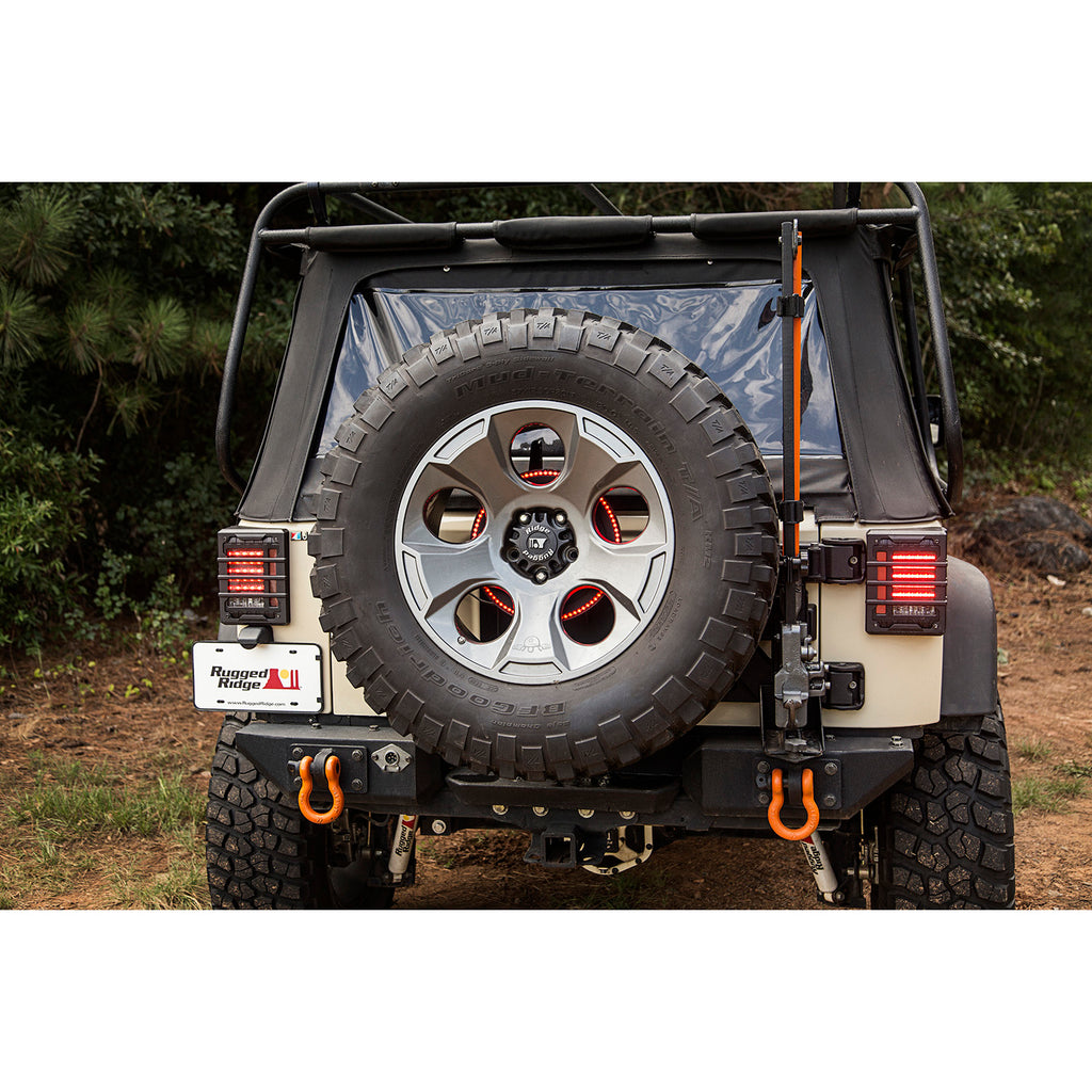 Tercera Luz de Freno LED Circular (Wrangler JK 07-17) - Rugged Ridge - DOBLETRACCION 