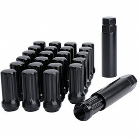 24 Tuercas de Rueda Antirrobo Negras 12x1.5 - DOBLETRACCION 