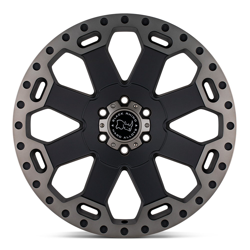 4 Llantas Warlord 17x9 8x165/12 Matte Black W/Machine - Black Rhino