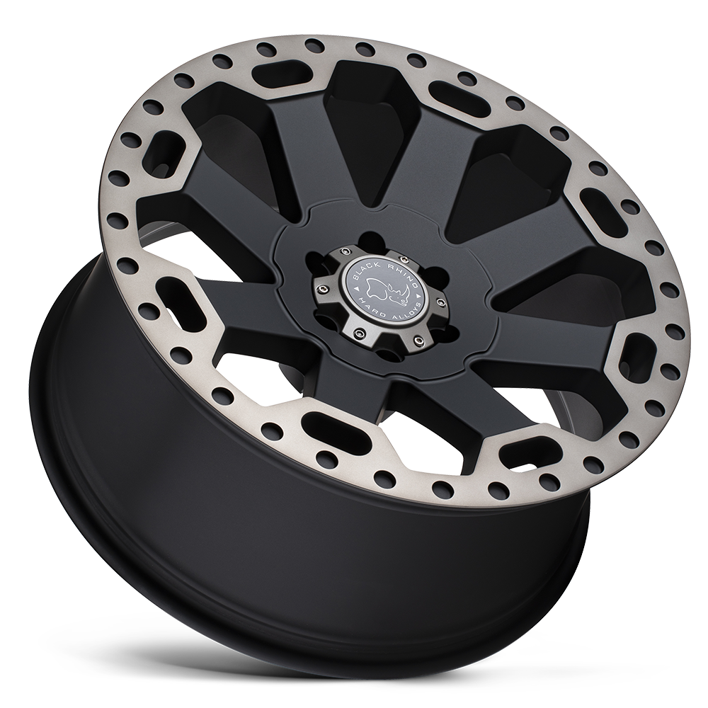 4 Llantas Warlord 17x9 8x165/12 Matte Black W/Machine - Black Rhino