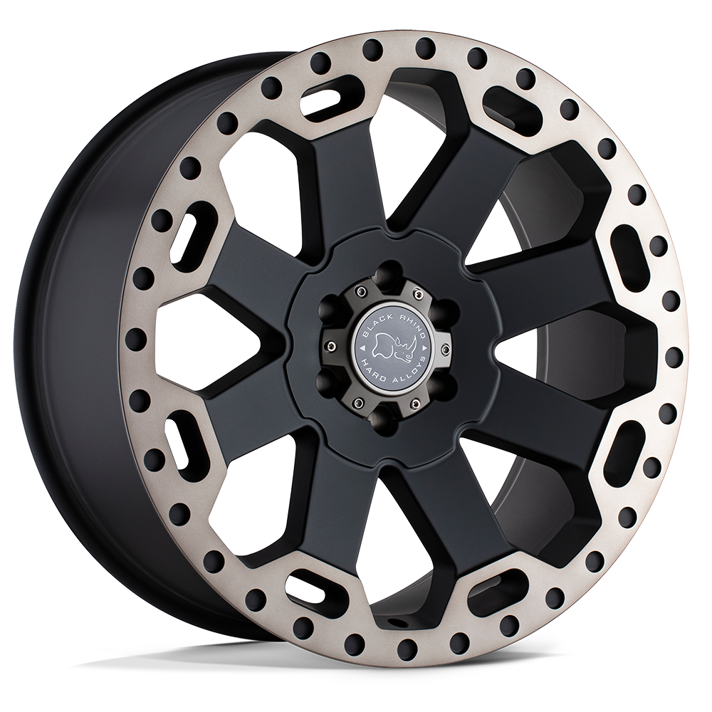 4 Llantas Warlord 17x9 8x165/12 Matte Black W/Machine - Black Rhino