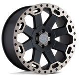 4 Llantas Warlord 17x9 8x165/12 Matte Black W/Machine - Black Rhino