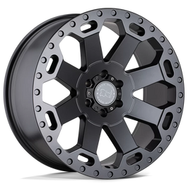 4 Llantas Warlord 17x9 5x127/-12 Matte Gunmetal - Black Rhino